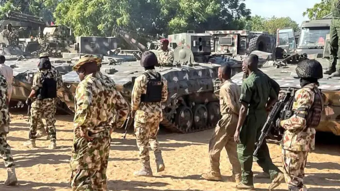 Troops arrest two suspects over attack on vigilantes, burning of office in Plateau
